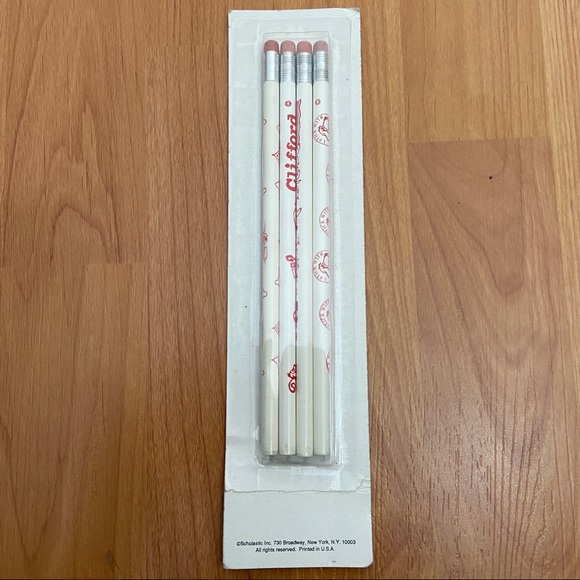Vtg Clifford Big Red Dog 4 Set of Logo Pencils - Picture 2 of 5